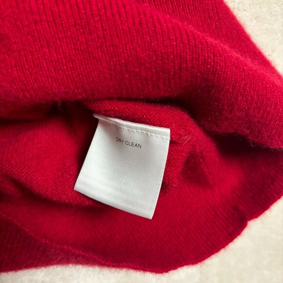 Daniel Cremieux Men V Neck Sweater 100% Cashmere Signature Collection Red Medium - Picture 12 of 13